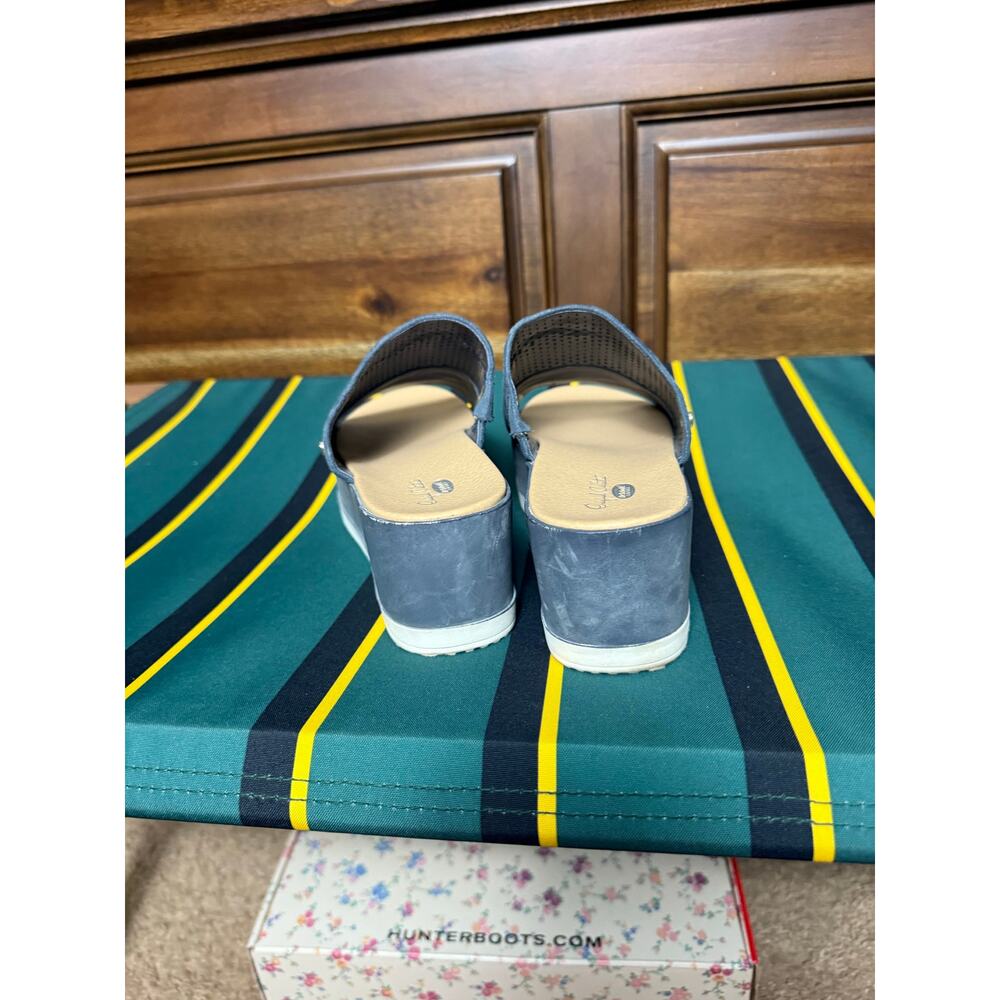 Dr. Scholl’s Original Collection slides shoes sandals platform Comfort Blue 7 - Picture 7 of 9